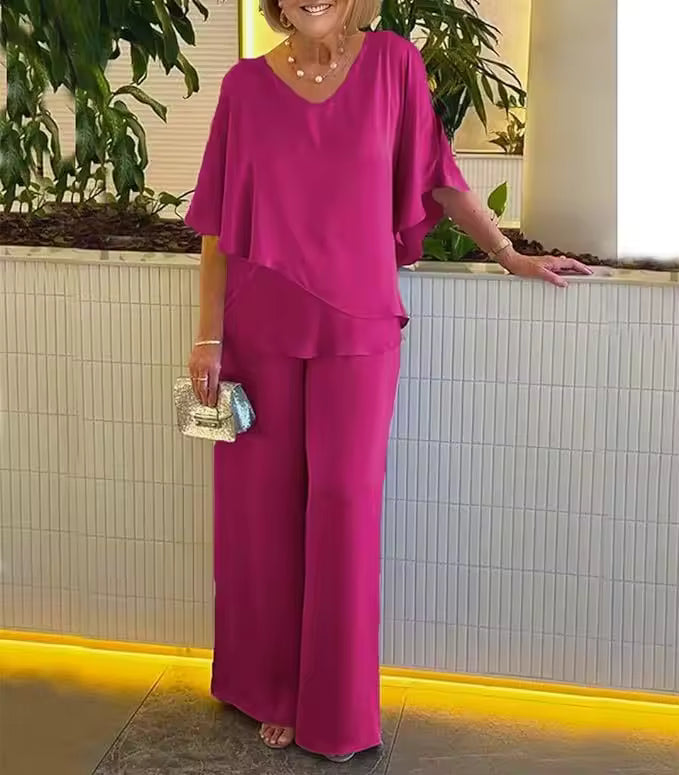 Aurelia Two-Piece Set With Elegant Flair For Polished Everyday Look