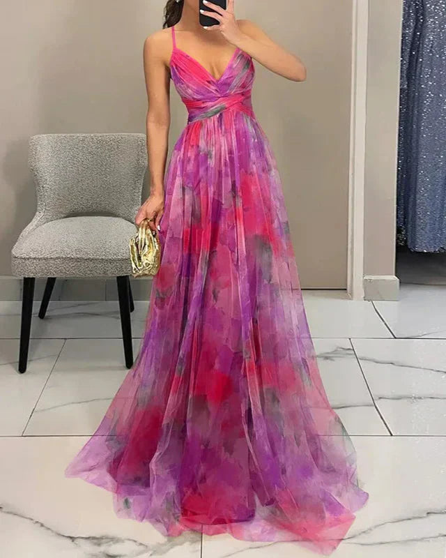 Nova Women's Elegant Floral Maxi Dress For Spring Wear