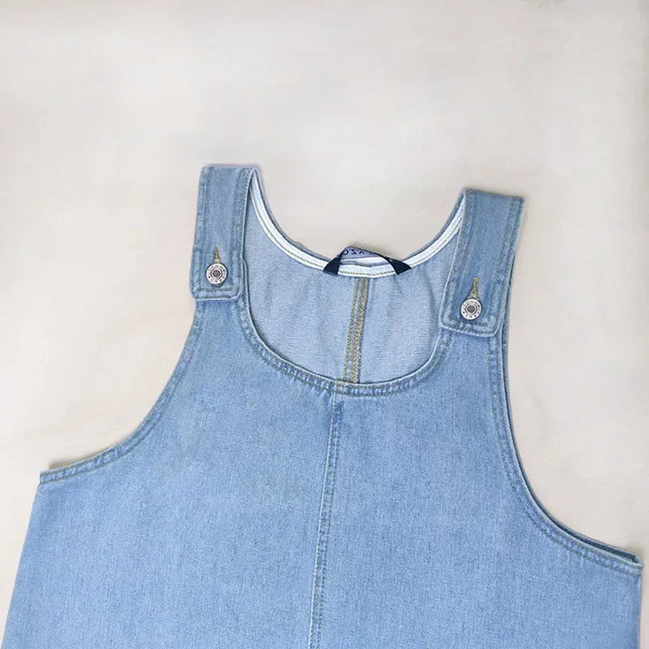 Asteria Sleeveless Denim Summer Dress With Pockets