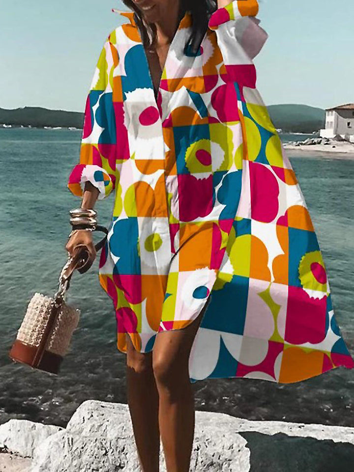 Nova Bloom Summer Midi Shirt Dress For Warm Sunny Days
