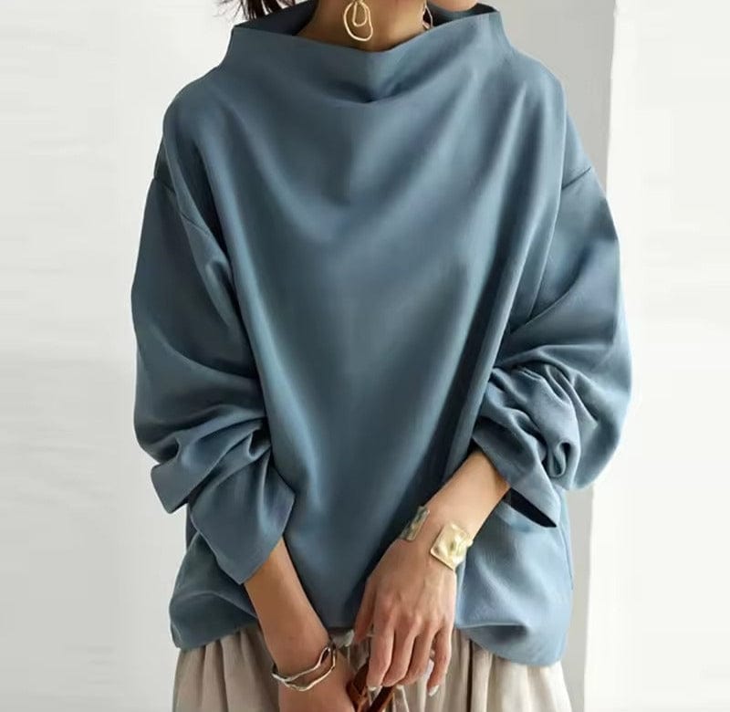 Luma Women's High-Neck Long-Sleeve Top For Everyday Wear