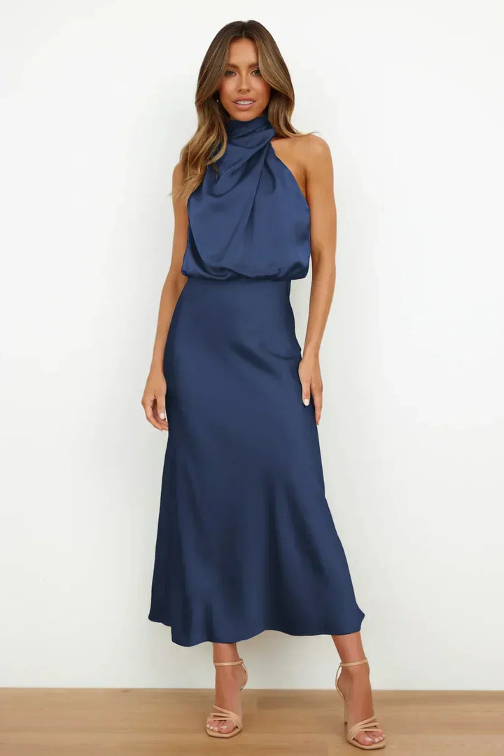 Astra Women's Chic Halter Evening Dress For Summer