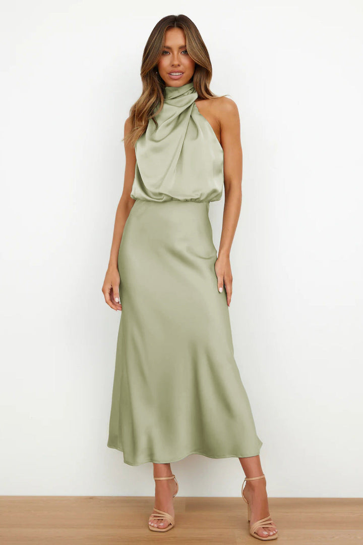 Astra Women's Chic Halter Evening Dress For Summer
