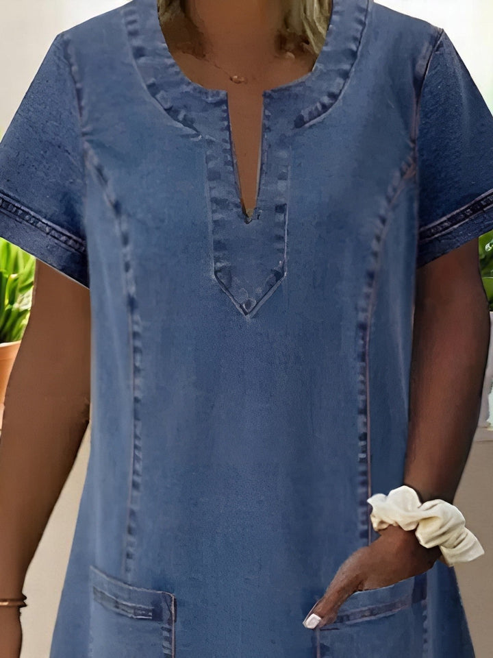 Nova Soft Denim Dress From Lumenline Brand Collection