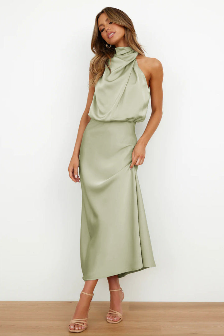 Astra Women's Chic Halter Evening Dress For Summer