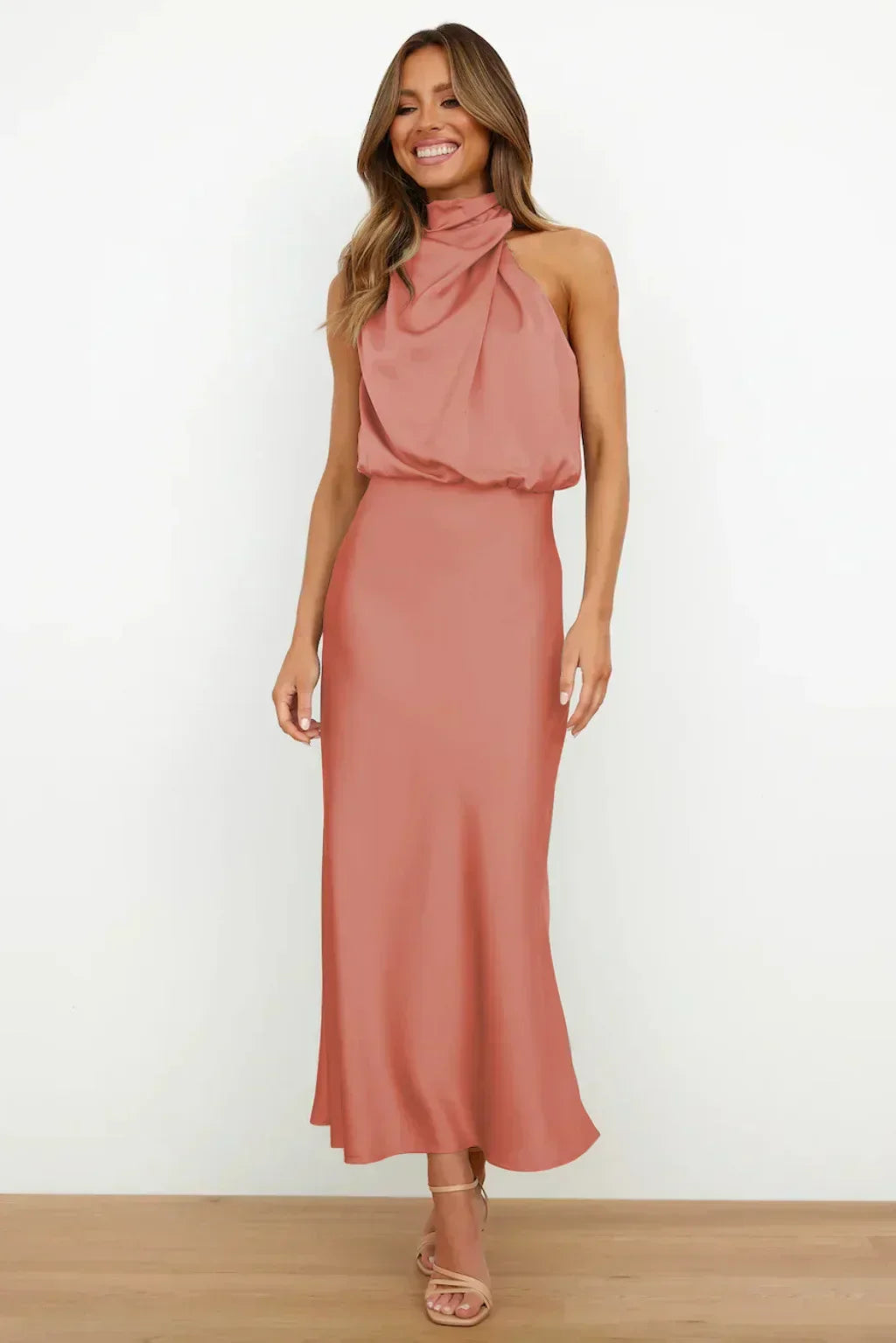 Astra Women's Chic Halter Evening Dress For Summer