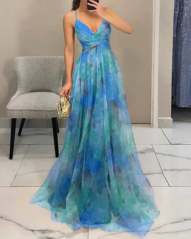 Nova Women's Elegant Floral Maxi Dress For Spring Wear