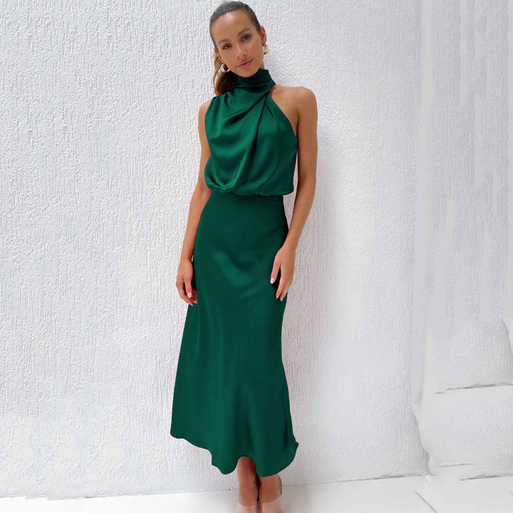Astra Women's Chic Halter Evening Dress For Summer