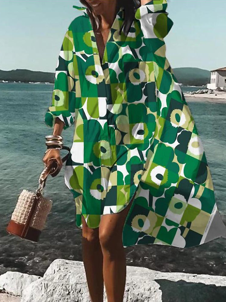Nova Bloom Summer Midi Shirt Dress For Warm Sunny Days