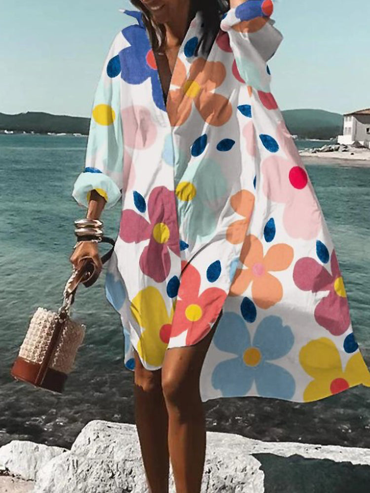 Nova Bloom Summer Midi Shirt Dress For Warm Sunny Days