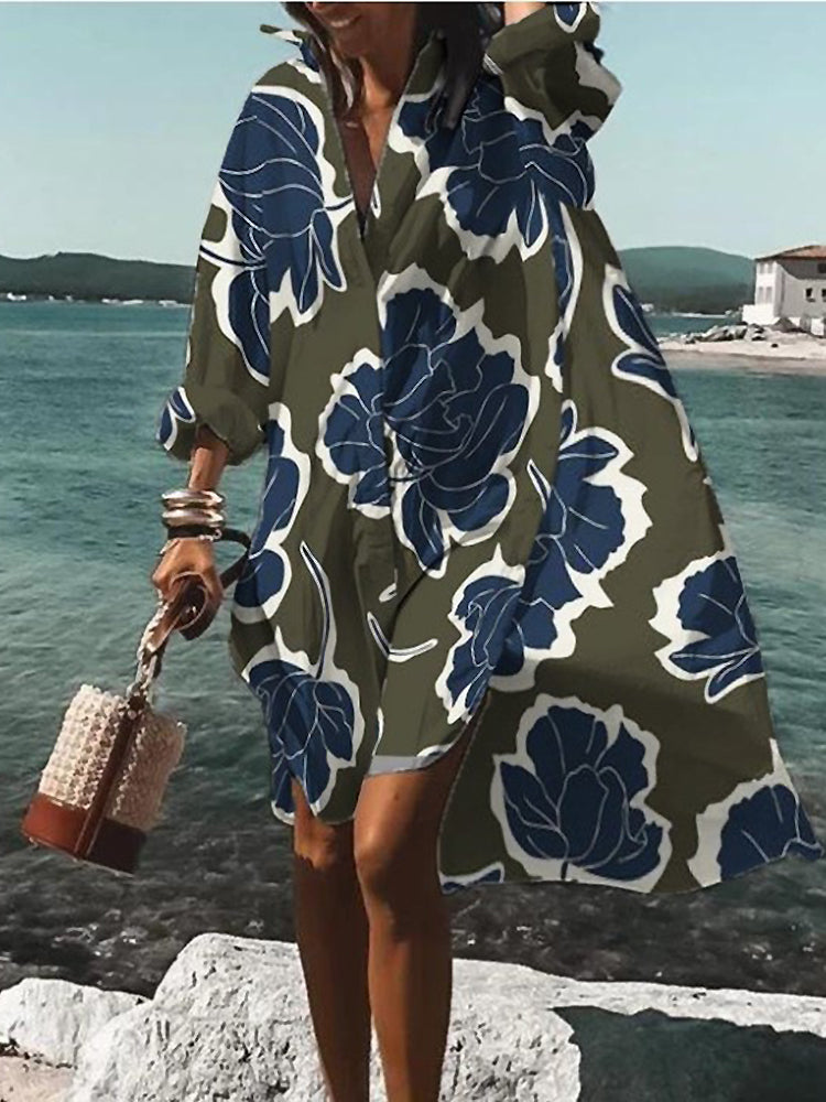 Nova Bloom Summer Midi Shirt Dress For Warm Sunny Days