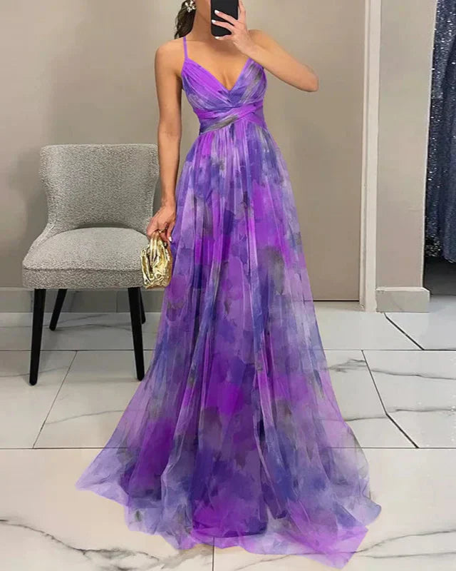 Nova Women's Elegant Floral Maxi Dress For Spring Wear