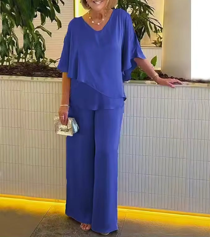 Aurelia Two-Piece Set With Elegant Flair For Polished Everyday Look