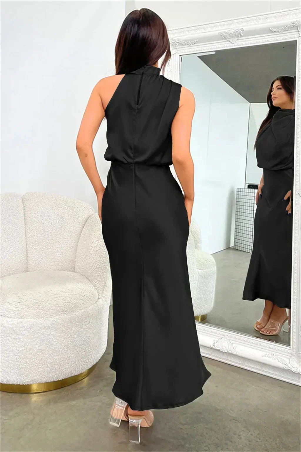 Astra Women's Chic Halter Evening Dress For Summer