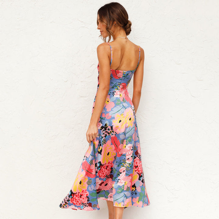 Floral Printed Maxi Dress For Women, Wedding Guest
