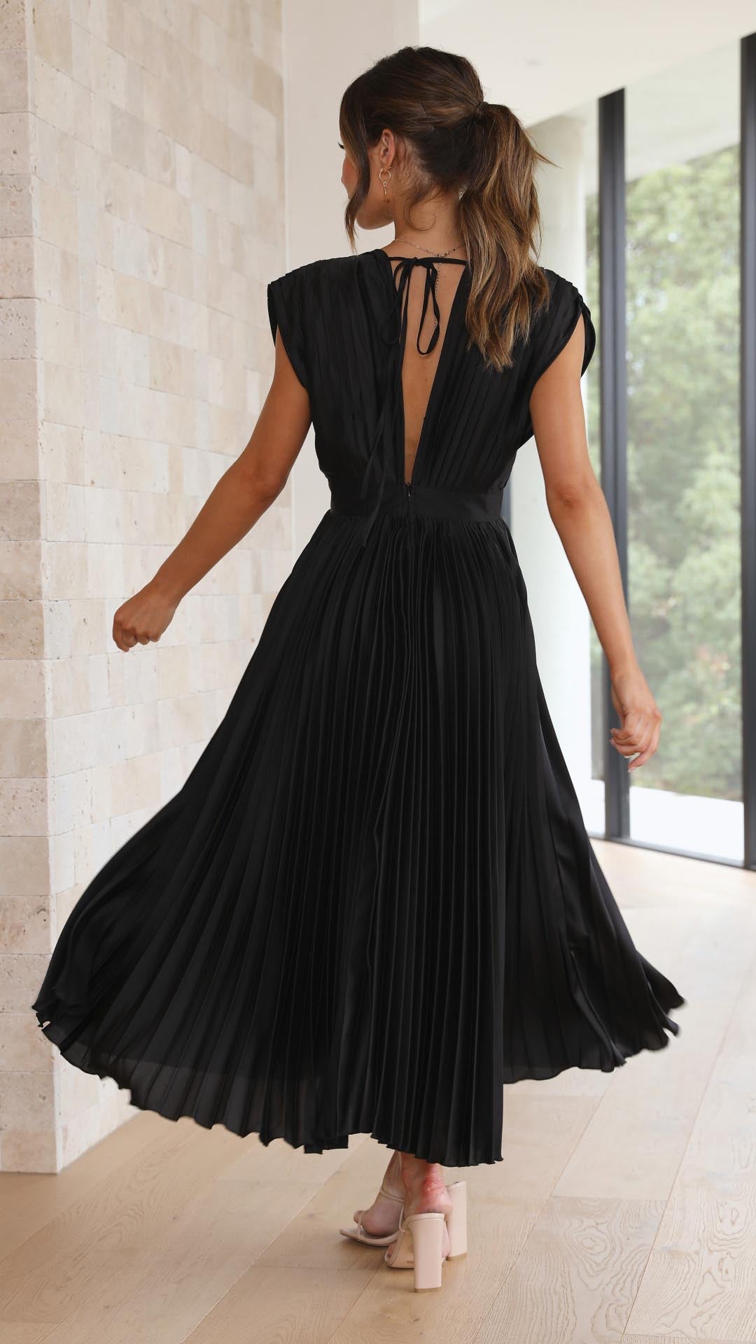 Nova Women’s Classic Pleated Maxi Dress Collection