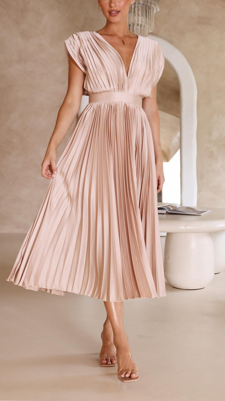 Nova Women’s Classic Pleated Maxi Dress Collection