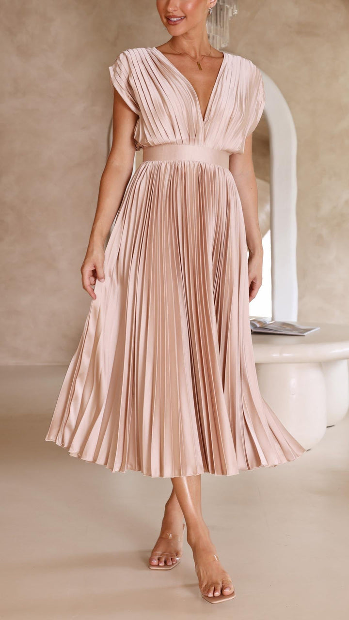 Nova Women’s Classic Pleated Maxi Dress Collection