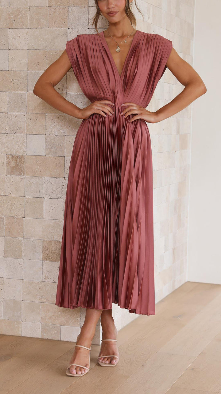 Nova Women’s Classic Pleated Maxi Dress Collection