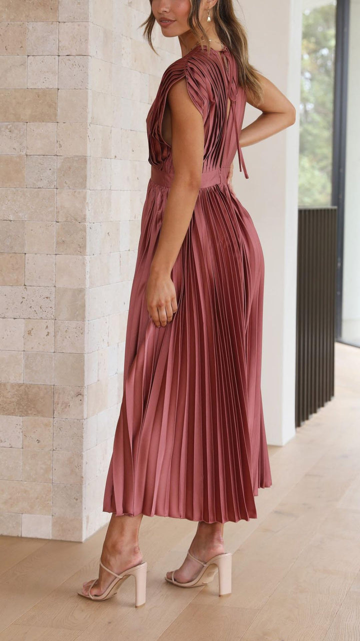 Nova Women’s Classic Pleated Maxi Dress Collection