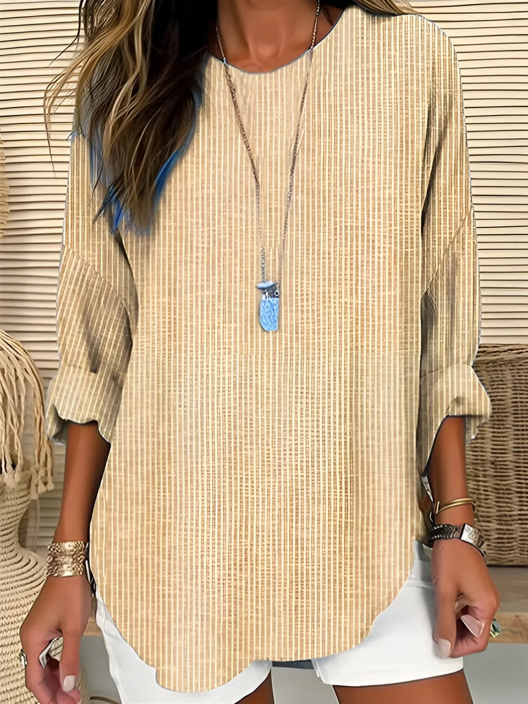 Lyra Striped Blouse: Trendy Chic Classic Everyday Look