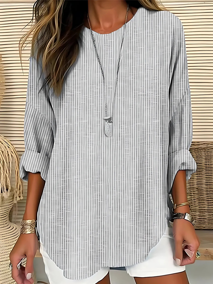 Lyra Striped Blouse: Trendy Chic Classic Everyday Look