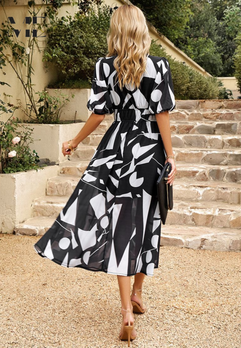 Aster Bloom Elegant Floral Dress For Timeless Grace