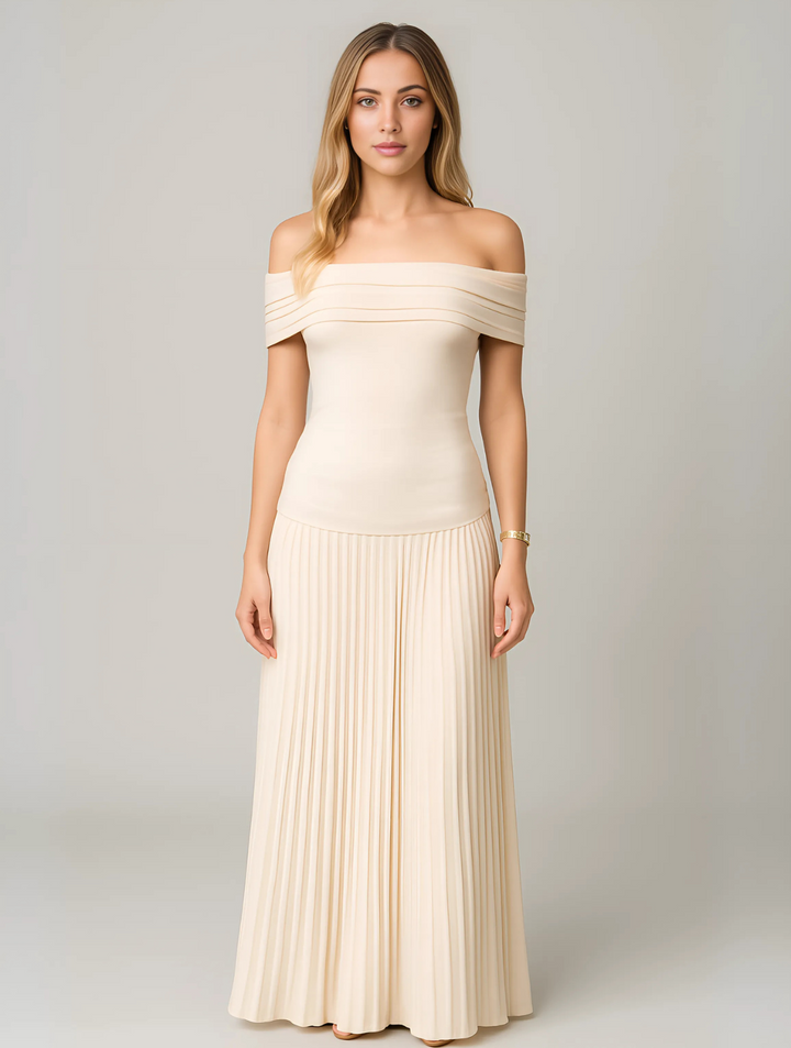 Marseille Women's Wedding Guest Pleated Maxi Dress