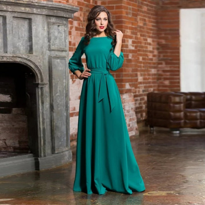Aurora Women's Long Sleeve Wedding Guest Dress Chic