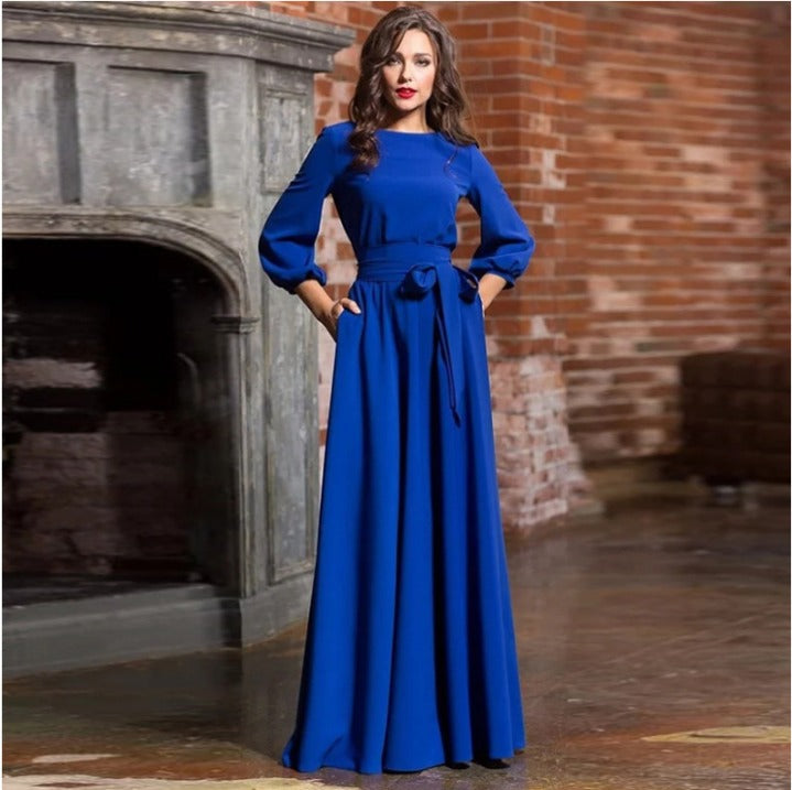 Aurora Women's Long Sleeve Wedding Guest Dress Chic