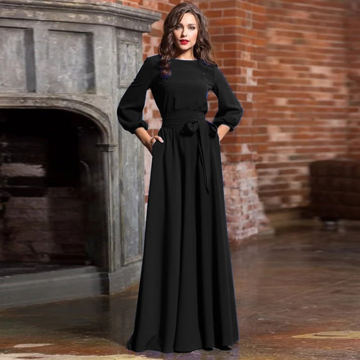 Aurora Women's Long Sleeve Wedding Guest Dress Chic