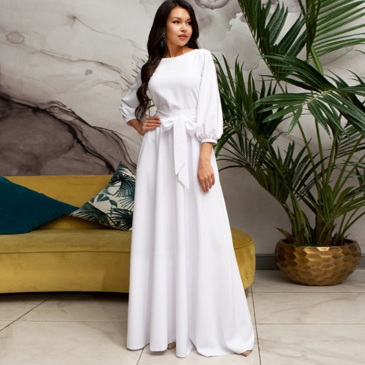 Aurora Women's Long Sleeve Wedding Guest Dress Chic