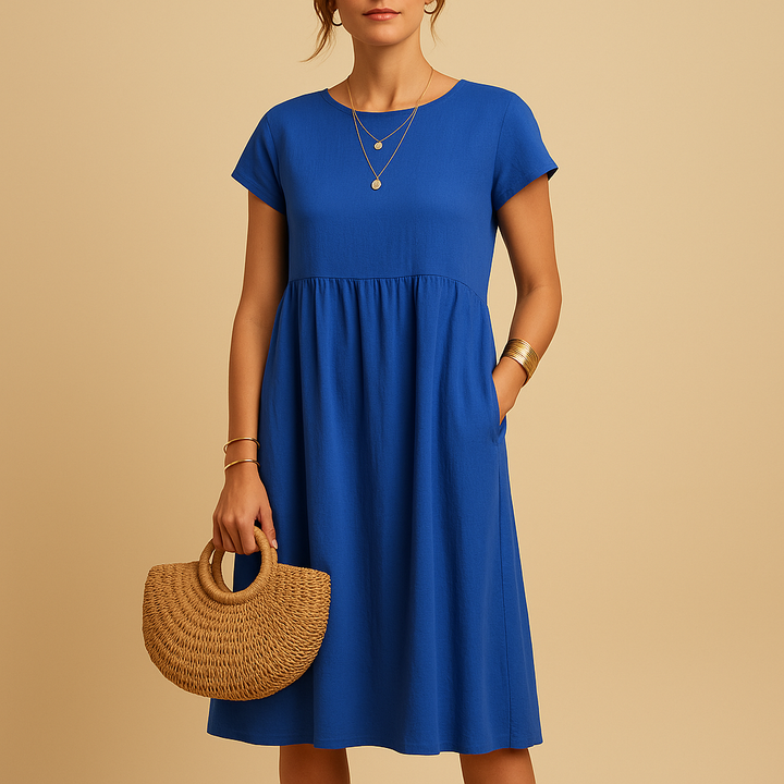 Women's Elegant Midi Summer Dress With Lightweight Comfort And Versatile Fit