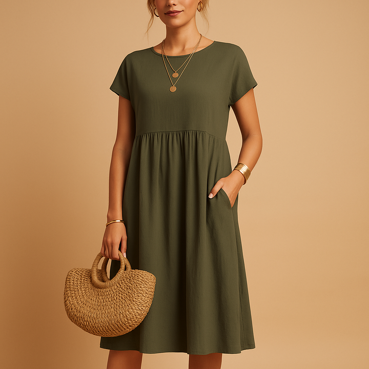 Women's Elegant Midi Summer Dress With Lightweight Comfort And Versatile Fit