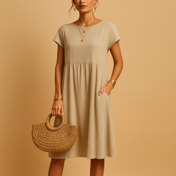 Women's Elegant Midi Summer Dress With Lightweight Comfort And Versatile Fit
