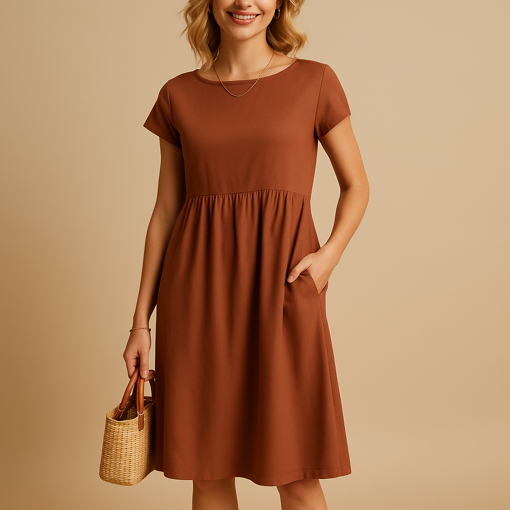 Women's Elegant Midi Summer Dress With Lightweight Comfort And Versatile Fit