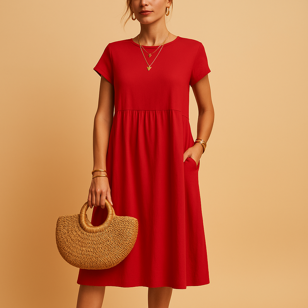 Women's Elegant Midi Summer Dress With Lightweight Comfort And Versatile Fit