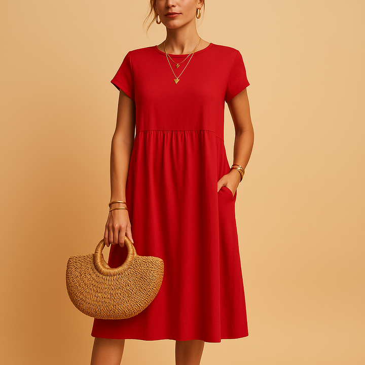 Women's Elegant Midi Summer Dress With Lightweight Comfort And Versatile Fit