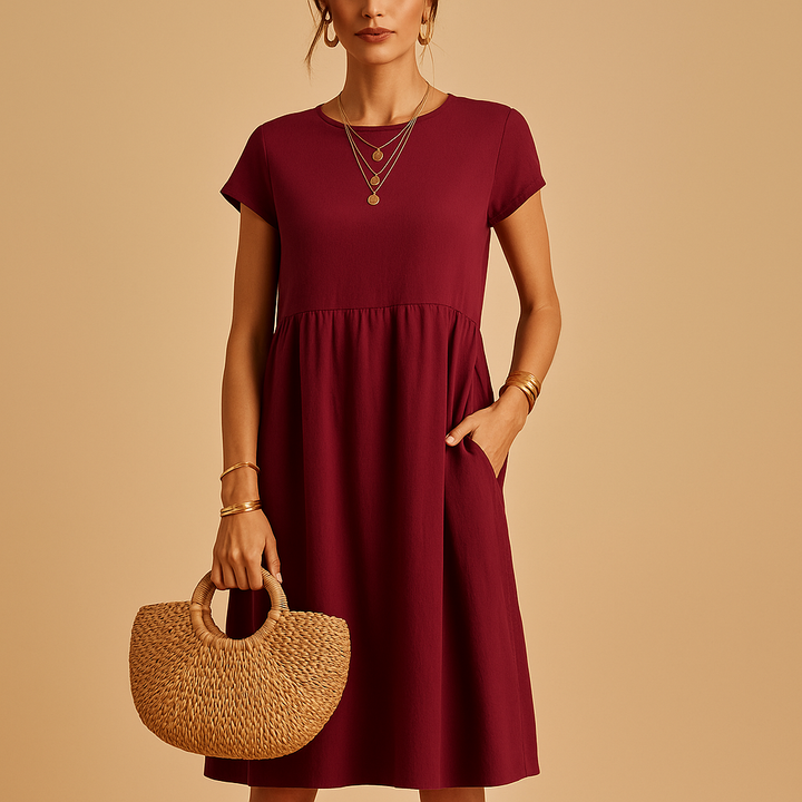 Women's Elegant Midi Summer Dress With Lightweight Comfort And Versatile Fit