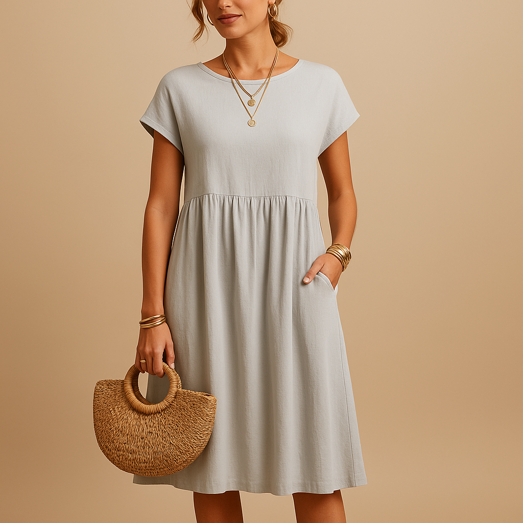 Women's Elegant Midi Summer Dress With Lightweight Comfort And Versatile Fit