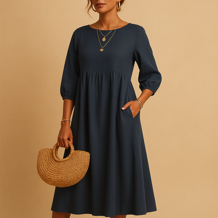 Women's Elegant Midi Summer Dress With Lightweight Comfort And Versatile Fit