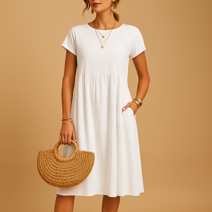 Women's Elegant Midi Summer Dress With Lightweight Comfort And Versatile Fit