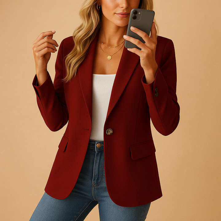 Astra Women's Fitted Tailored Blazer Jacket Style For Women