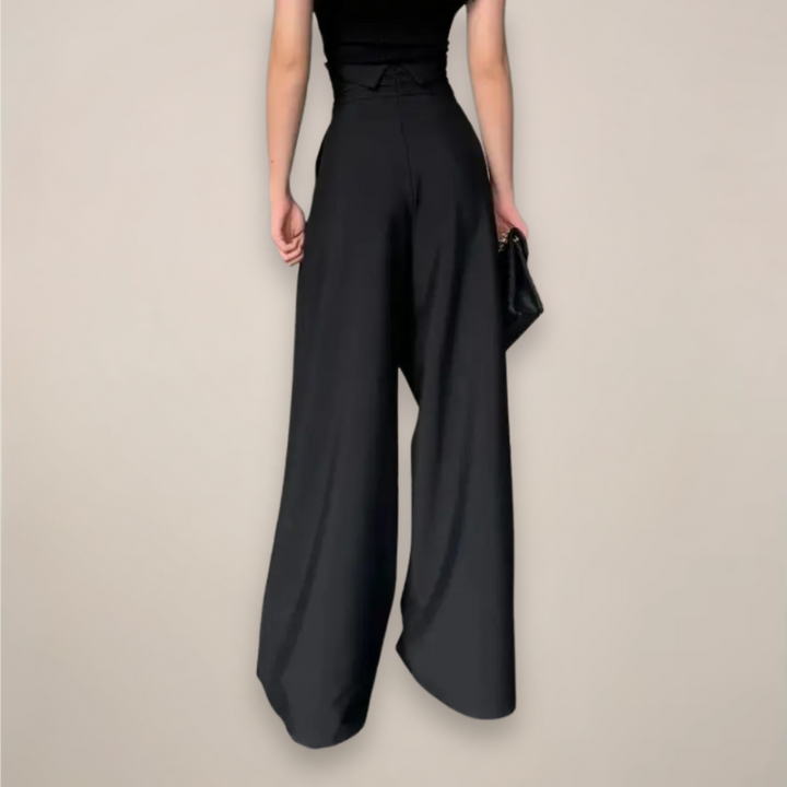 Aster Women's High Waisted Wide Leg Trousers For Style