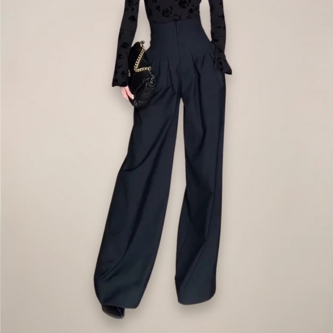 Aster Women's High Waisted Wide Leg Trousers For Style