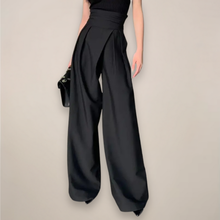 Aster Women's High Waisted Wide Leg Trousers For Style