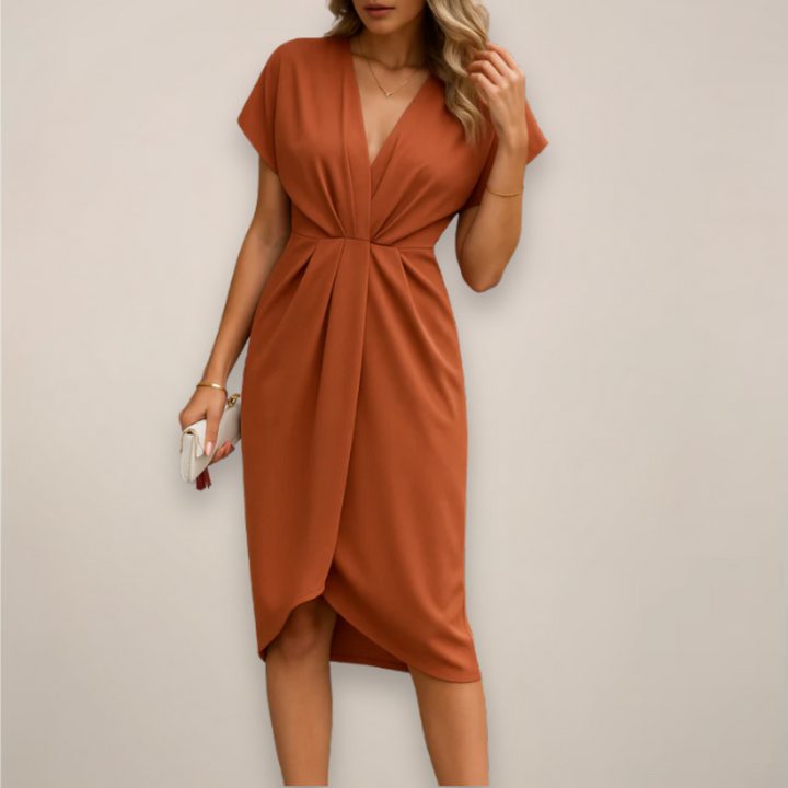 Versatile Midi Wrap Dress For Women With Elegant Silhouette For Any Occasion