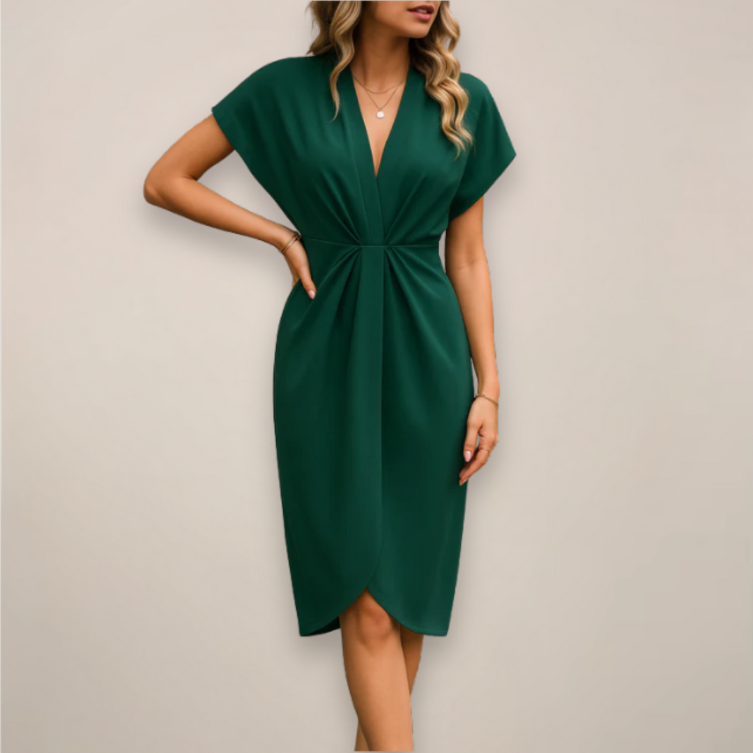Versatile Midi Wrap Dress For Women With Elegant Silhouette For Any Occasion