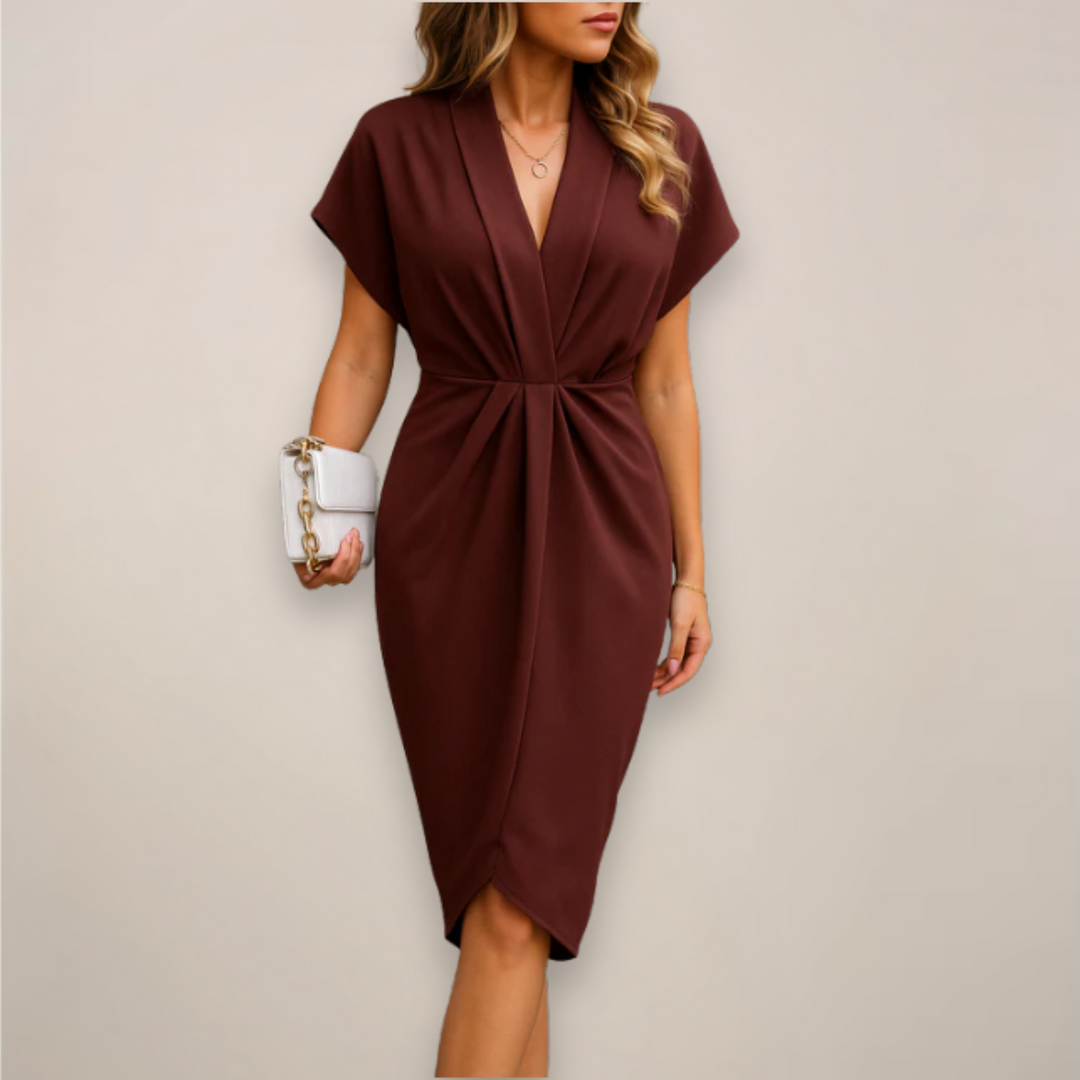 Versatile Midi Wrap Dress For Women With Elegant Silhouette For Any Occasion