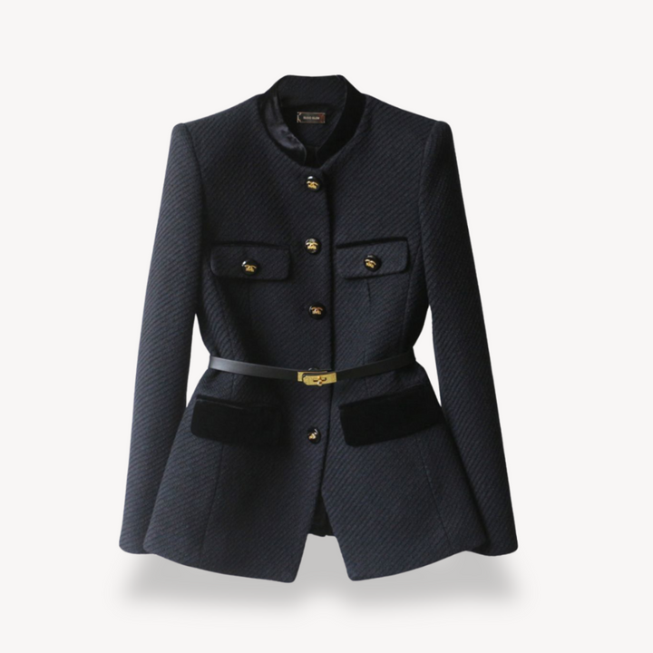 Astra Women’s Tailored Belted Blazer With Button Front